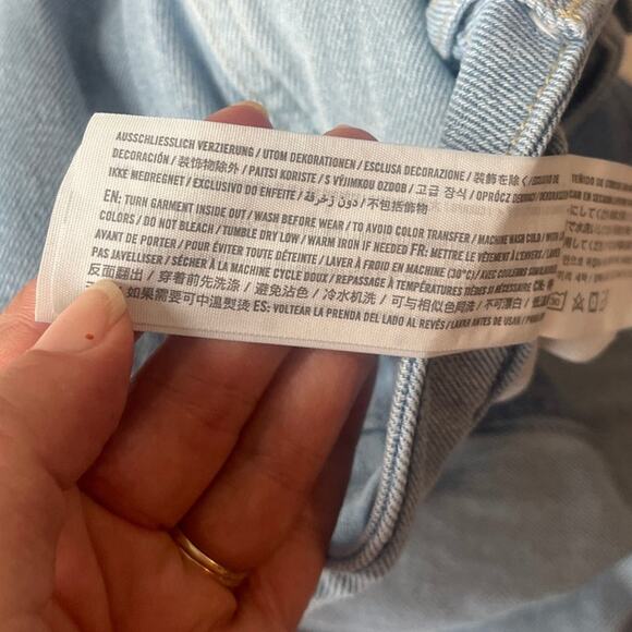 Hollister Pachwork Mom Jeans Sz 11R Ultra High Rise Y2K Indie Raw Hem Coquette - Picture 10 of 11